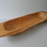 Large solid wood bowl, hand carved