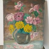 Bouquet of flowers signed Heigel