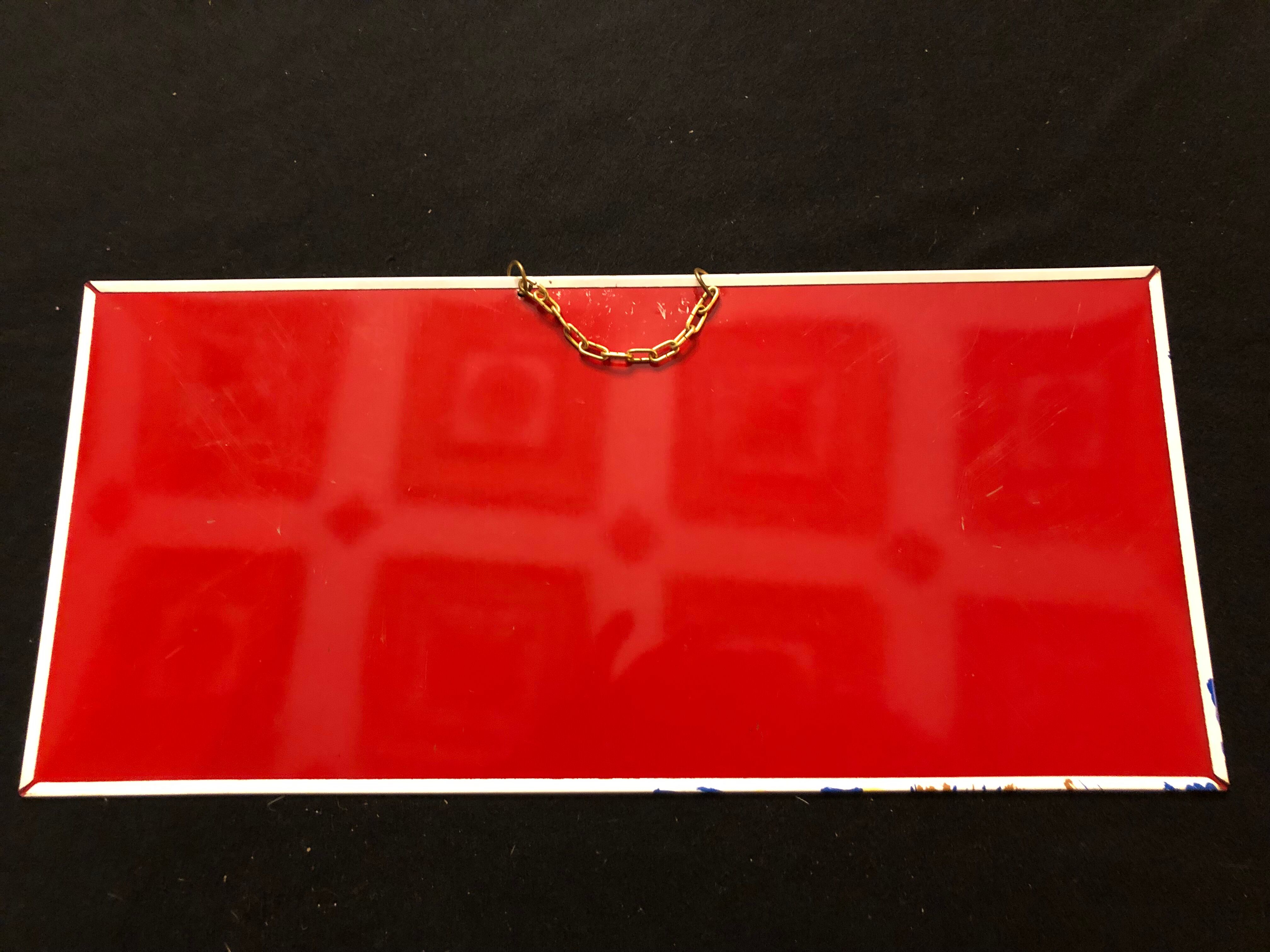 Sheet metal advertising plate - National Lottery-