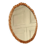 Miroir rond osier