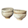 Set of 4 hand-turned glazed ceramic bowls