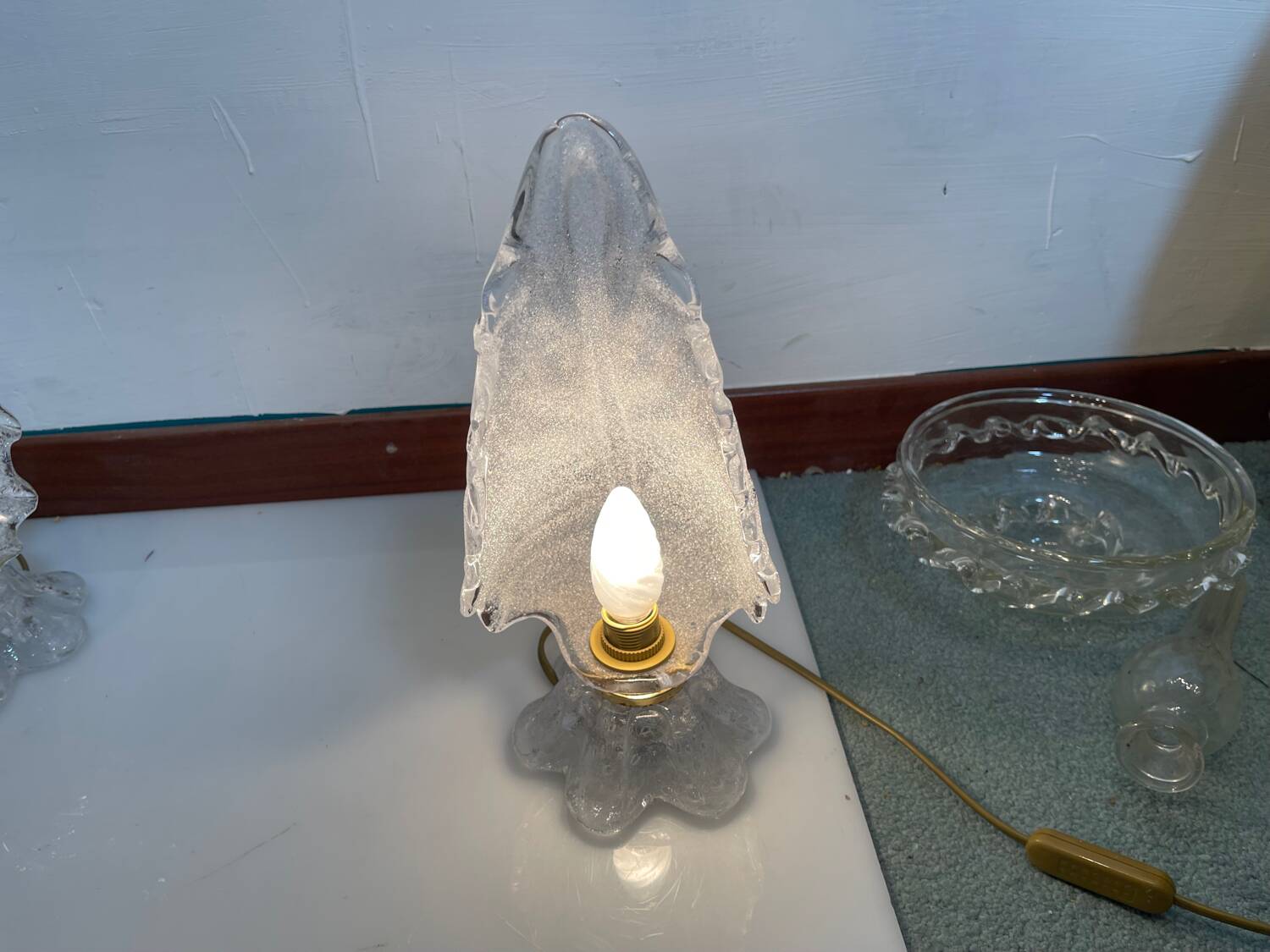 Murano Glass Table Lamps Set of 2