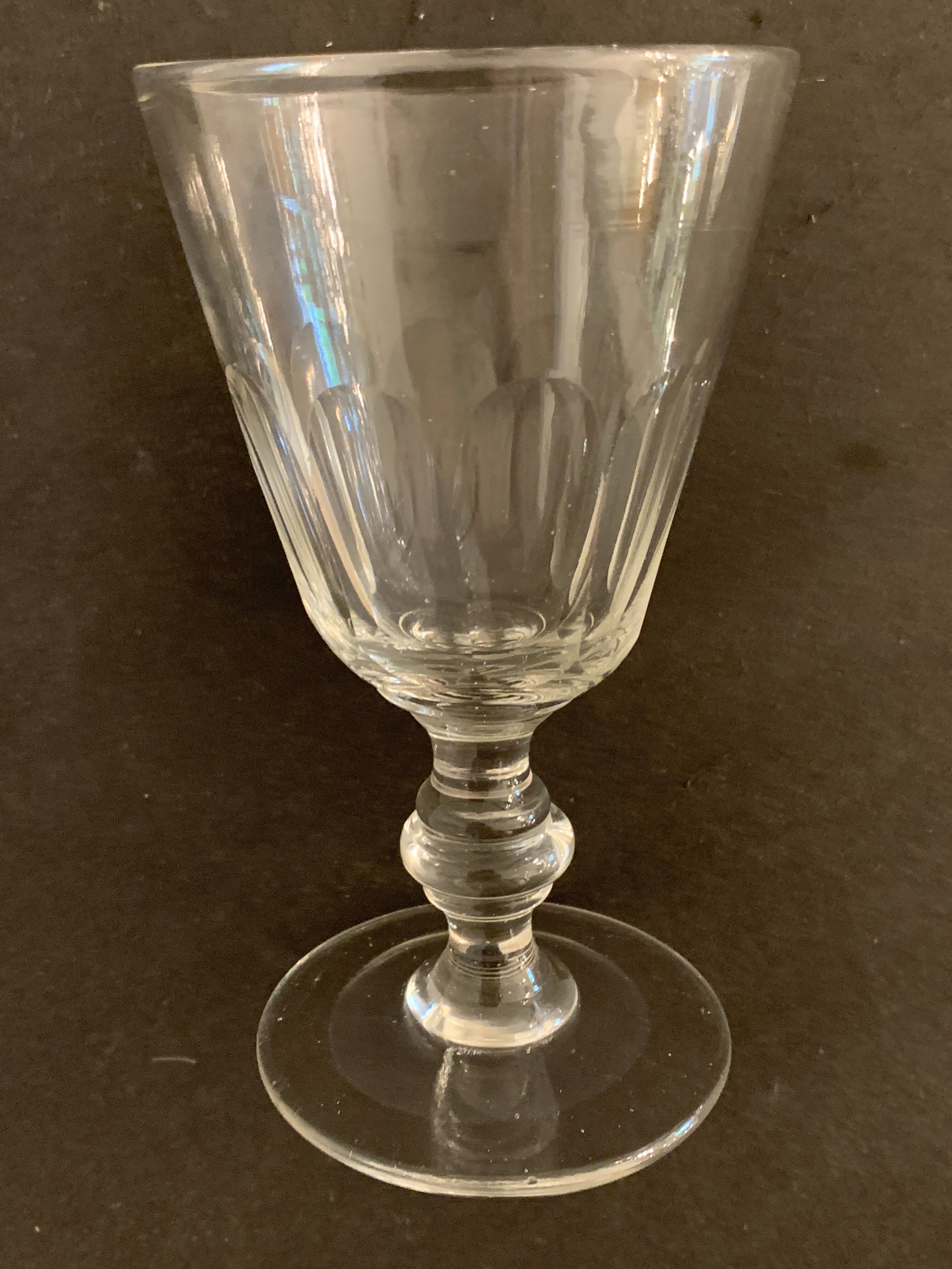 6 verres en cristal saint louis, modèle caton, xxème siècle