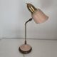 Lampe vintage 1950 style cocotte rose dorée bureau - 43 cm