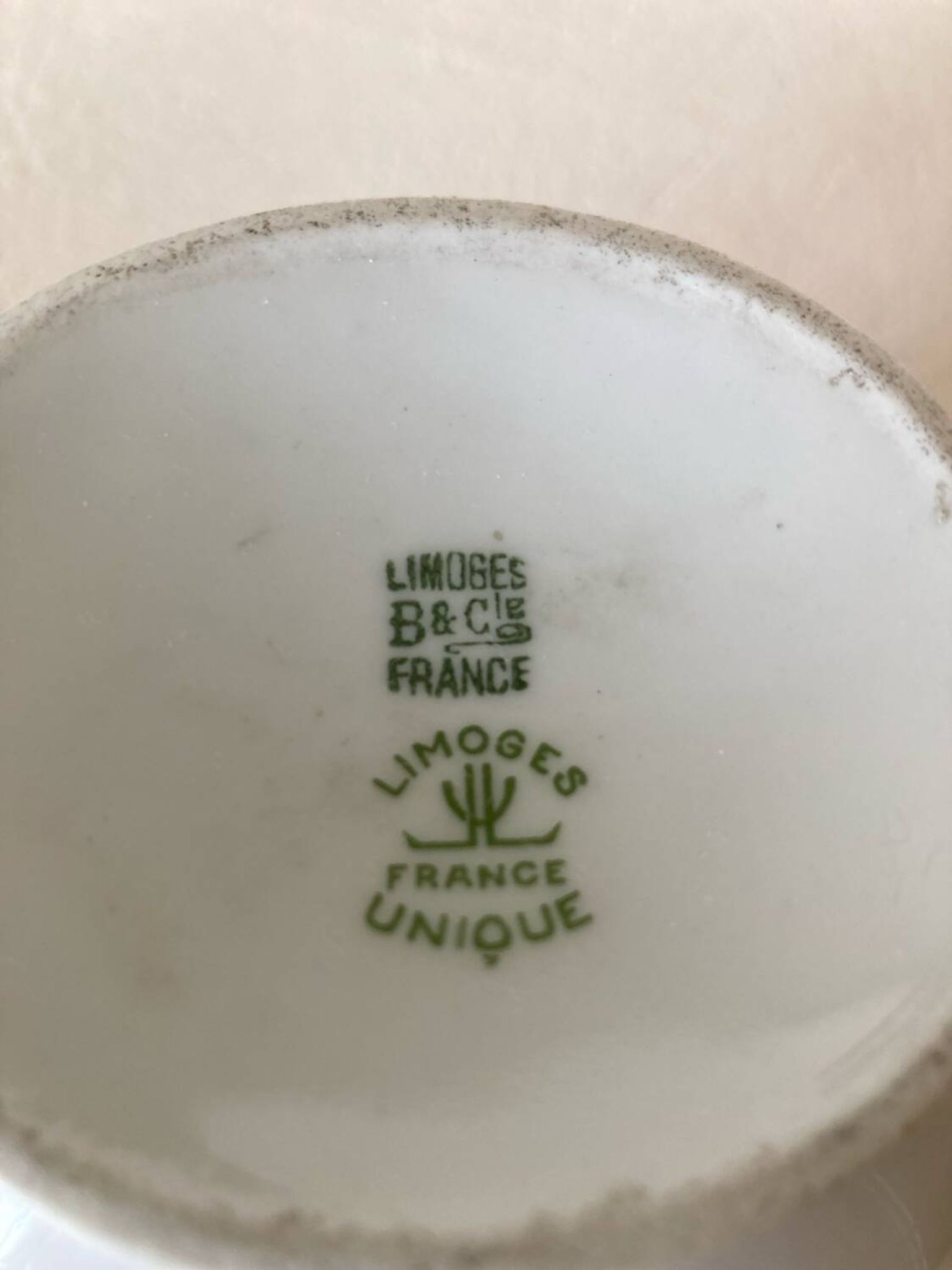 Sucrier Bernardaud ancien (B&Cie) Limoges - vers 1920
