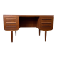 Vintage scandinavian double-sided teak desk by andreas pedersen, 60s