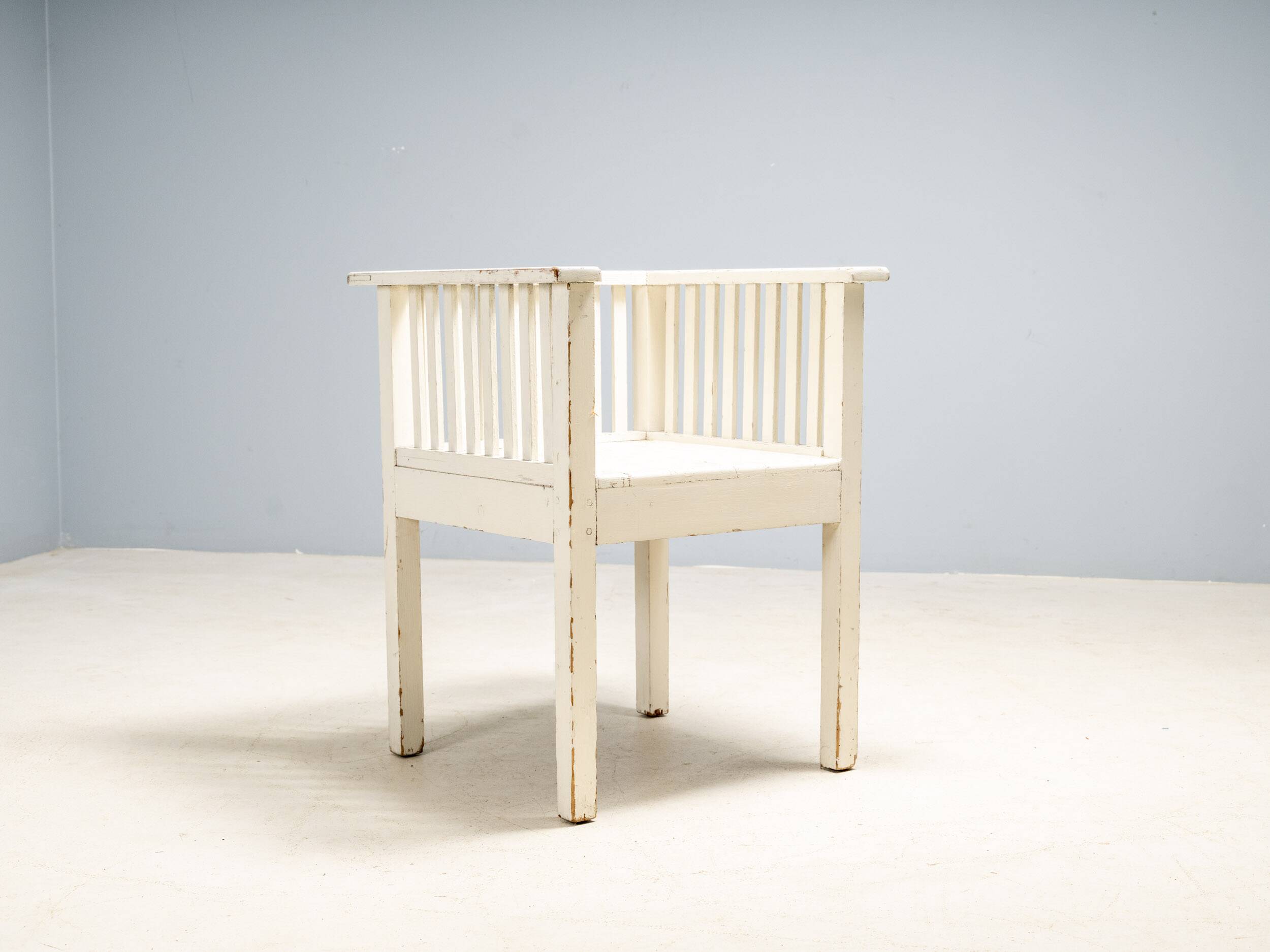 Early 20th Century Painted Wooden Armchair, Central Europe, c. 1915–1930