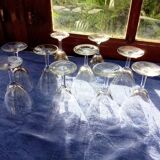 10 engraved stemware