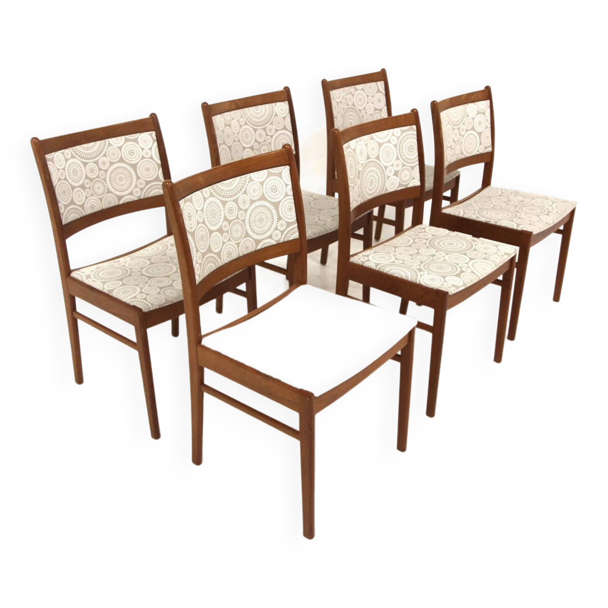 Set of 6 Scandinavian teak chairs, Sweden, 1960