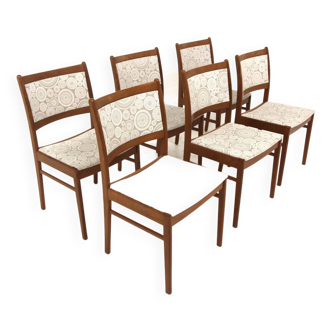 Set of 6 Scandinavian teak chairs, Sweden, 1960