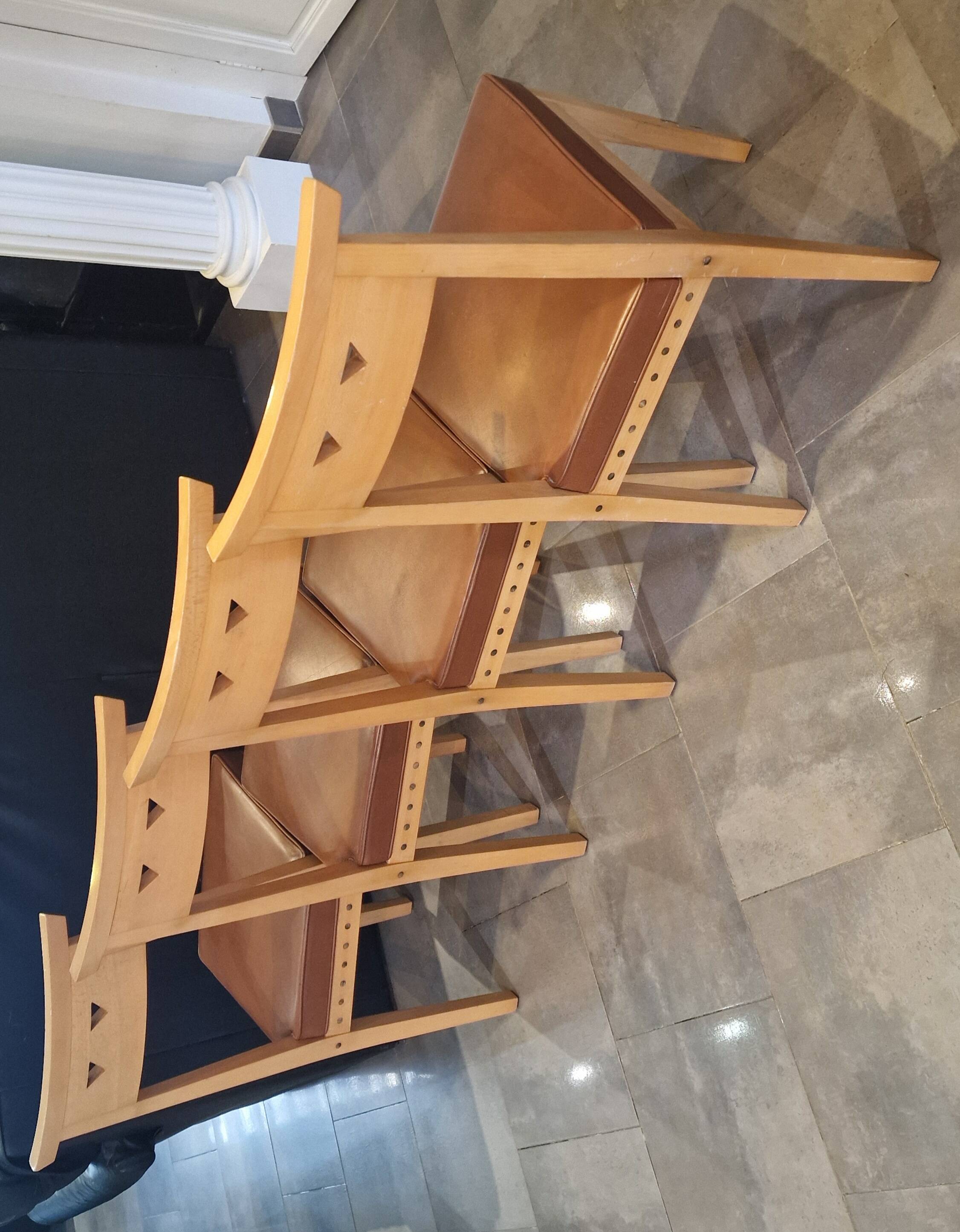 Christian Duc Set of 4 African Queen Chairs