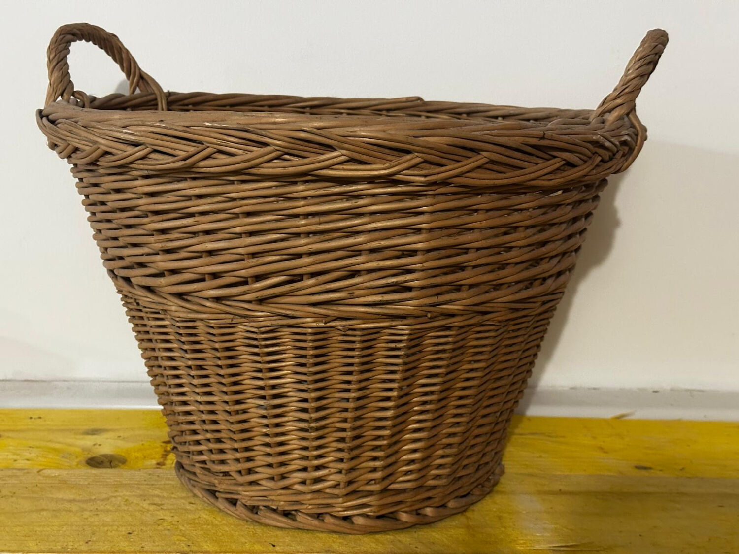 Basket - Vintage woven wicker basket