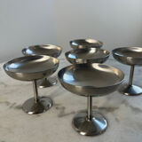 Set of 6 stainless steel cups