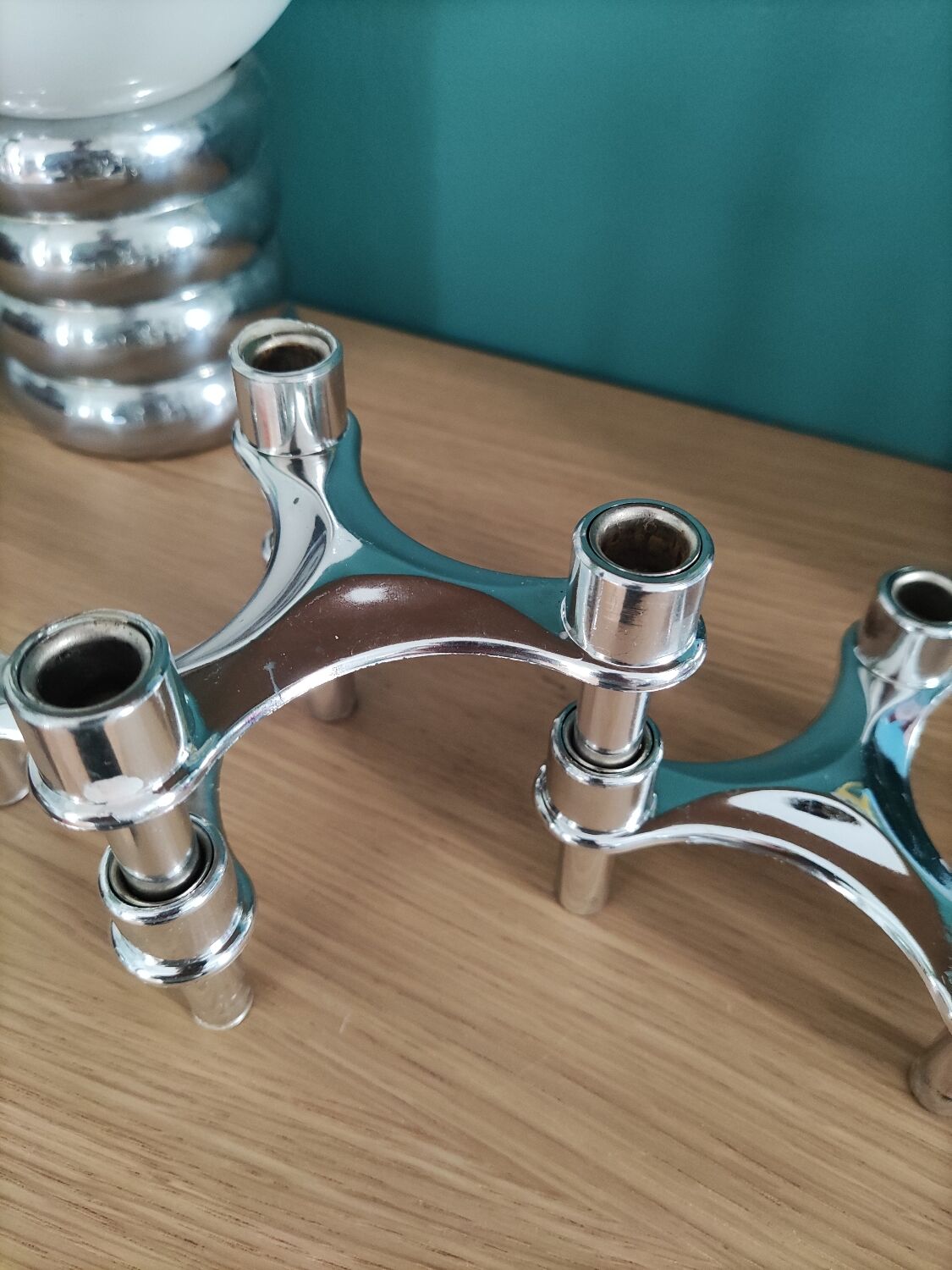 Set of 3 vintage candle holders