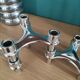 Ensemble de 3 bougeoirs vintage