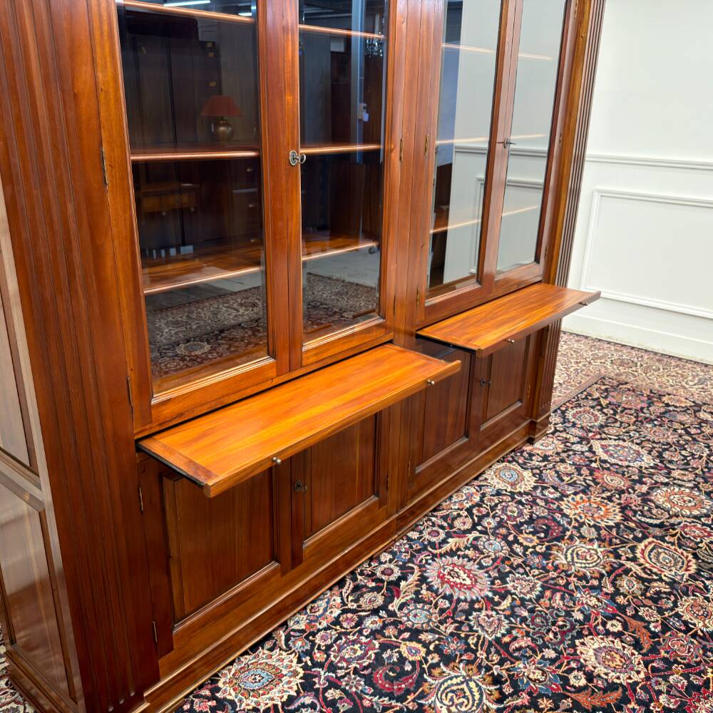 Bibliothèque anglaise classique avec colonnes