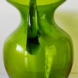 Green glass vase