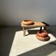 Bowl or monoxyl teak cut d:25.5