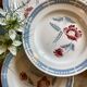 Lot de 6 assiettes plates vintages modèle Carole de la manufacture Digoin Sarreguemines