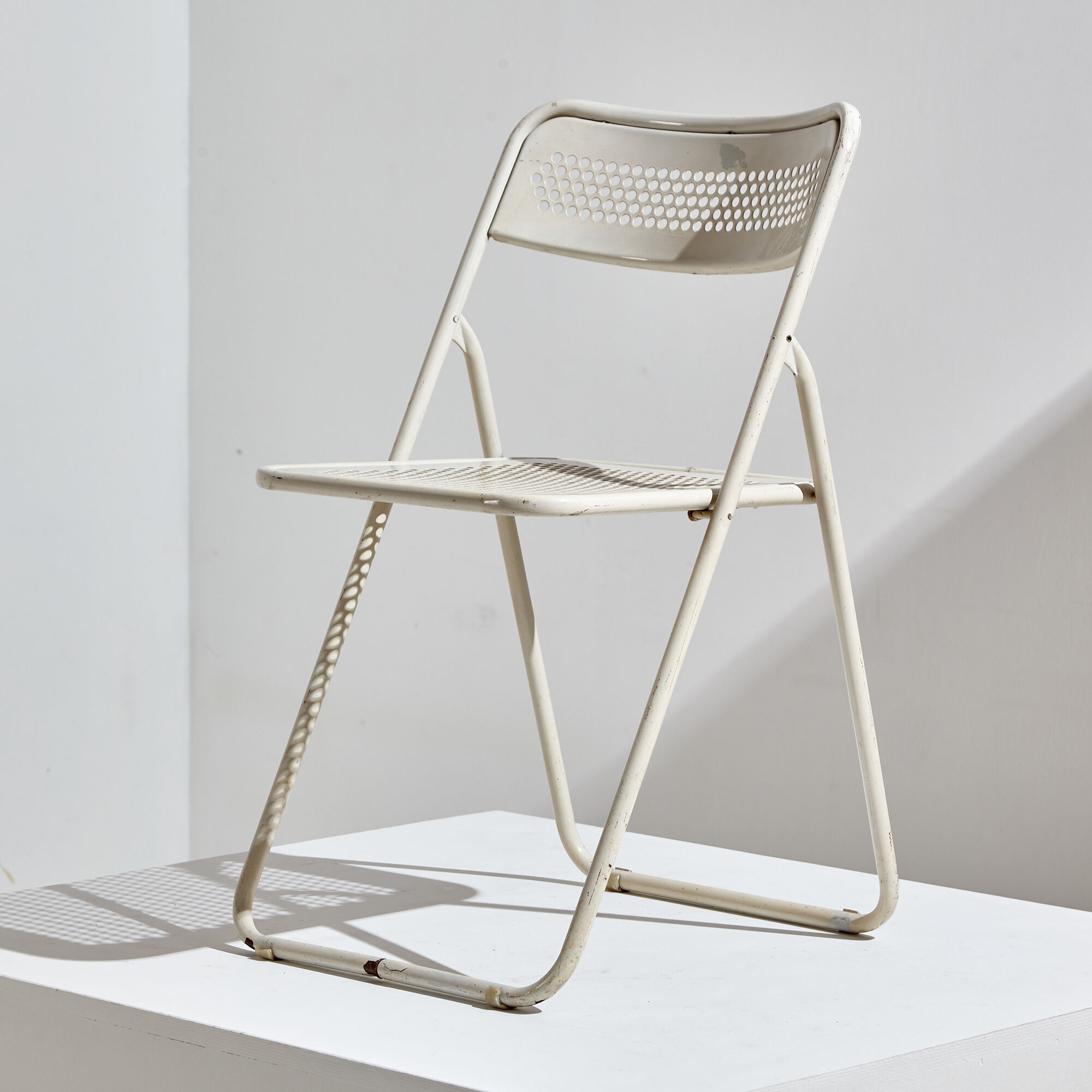 White Metal Folding Chair