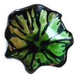 Vintage green ceramic bowl signed PL IV