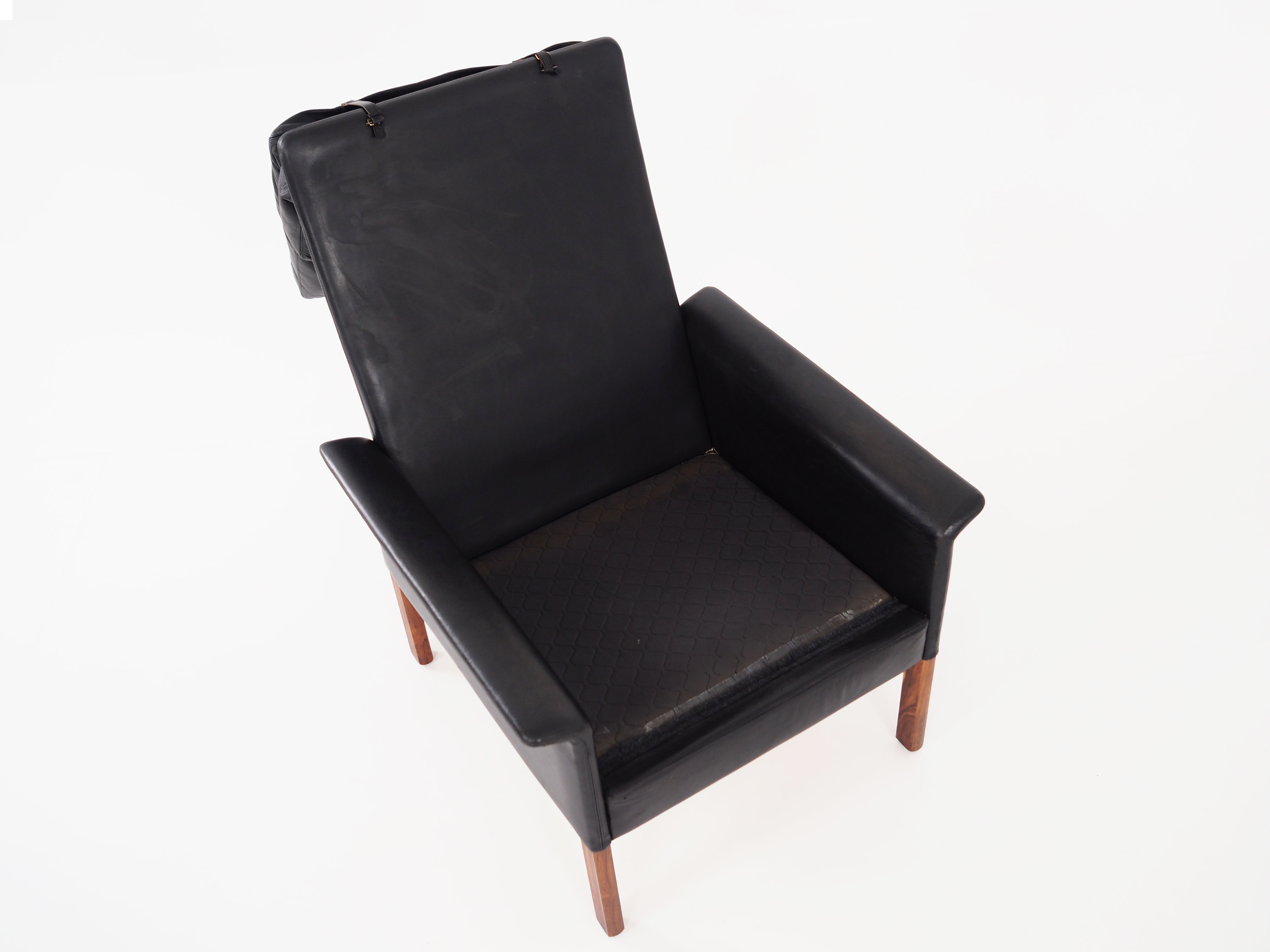 Leather armchair by Hans Olsen