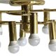 Brass suspension Mid-century 10 arms by Honsel Leuchten