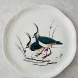 Service modèle oiseaux en faïence polychrome Gien peinte à la main