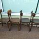 Set of 8 wooden bistrot bar chairs - vintage