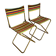 Pair of vintage Lafuma folding chairs model Chantazur Canvas 70s