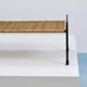 Carl Aubock side table, flower bench, iron, rattan, wicker, Austria, 1950s