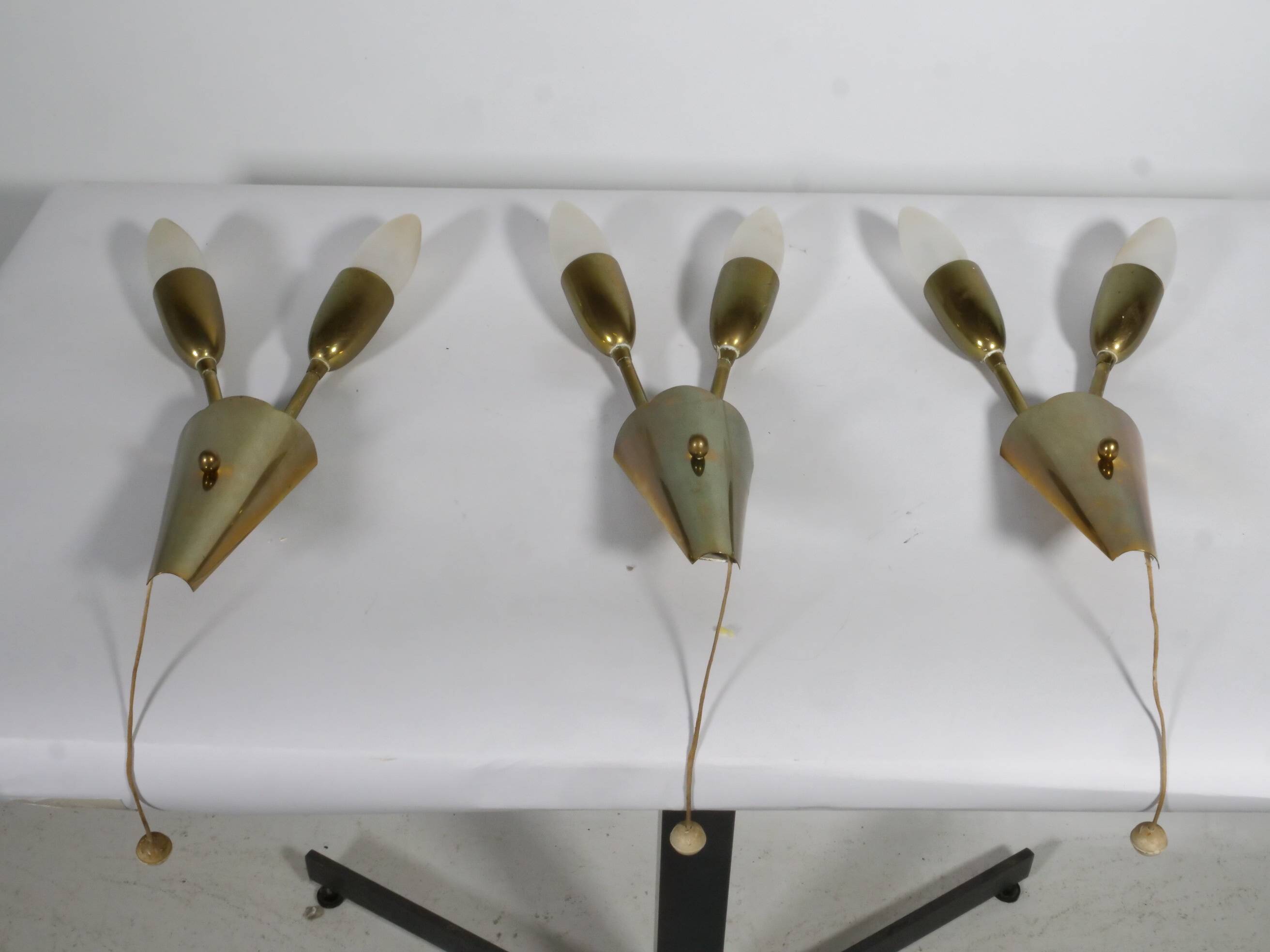 Gold Design Wall Lamps Sputnik 1950s