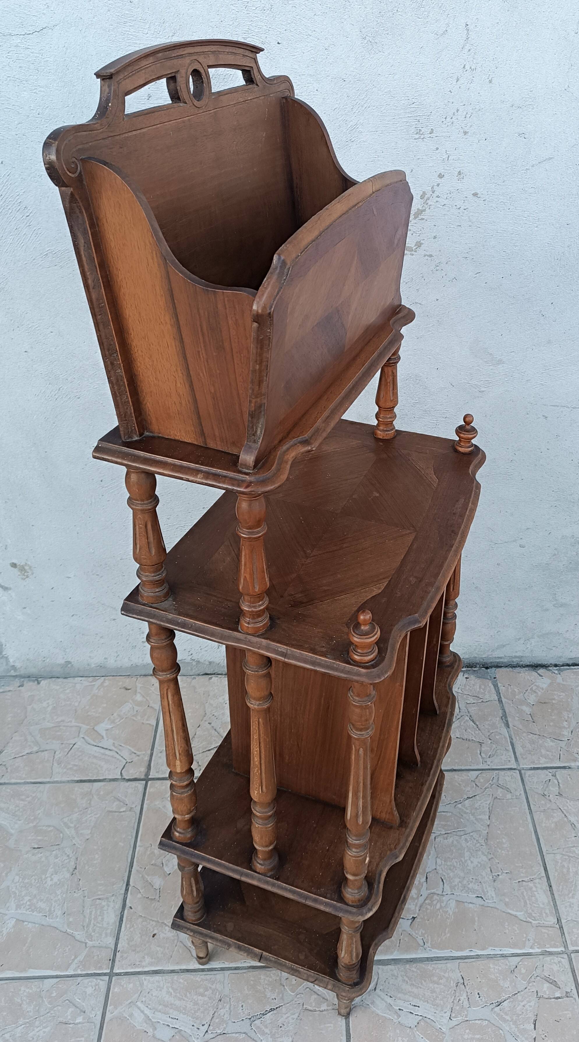 Walnut music cabinet