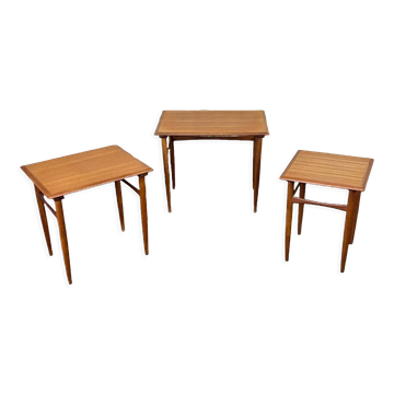 Tables gigognes en teck des années 70 des années 70 Kai Kristiansen Skovmand & Andersen Design