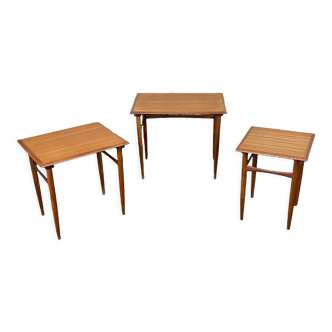 60s 70s Teak Nesting Tables Kai Kristiansen Skovmand & Andersen Design