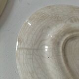 Pair of Gien dishes model Barbizon, hand-painted floral decoration, 1930s-40s.