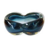 Blue-grey glass trinket bowl