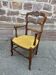 Rustic mulched armchair louis xv style in oak