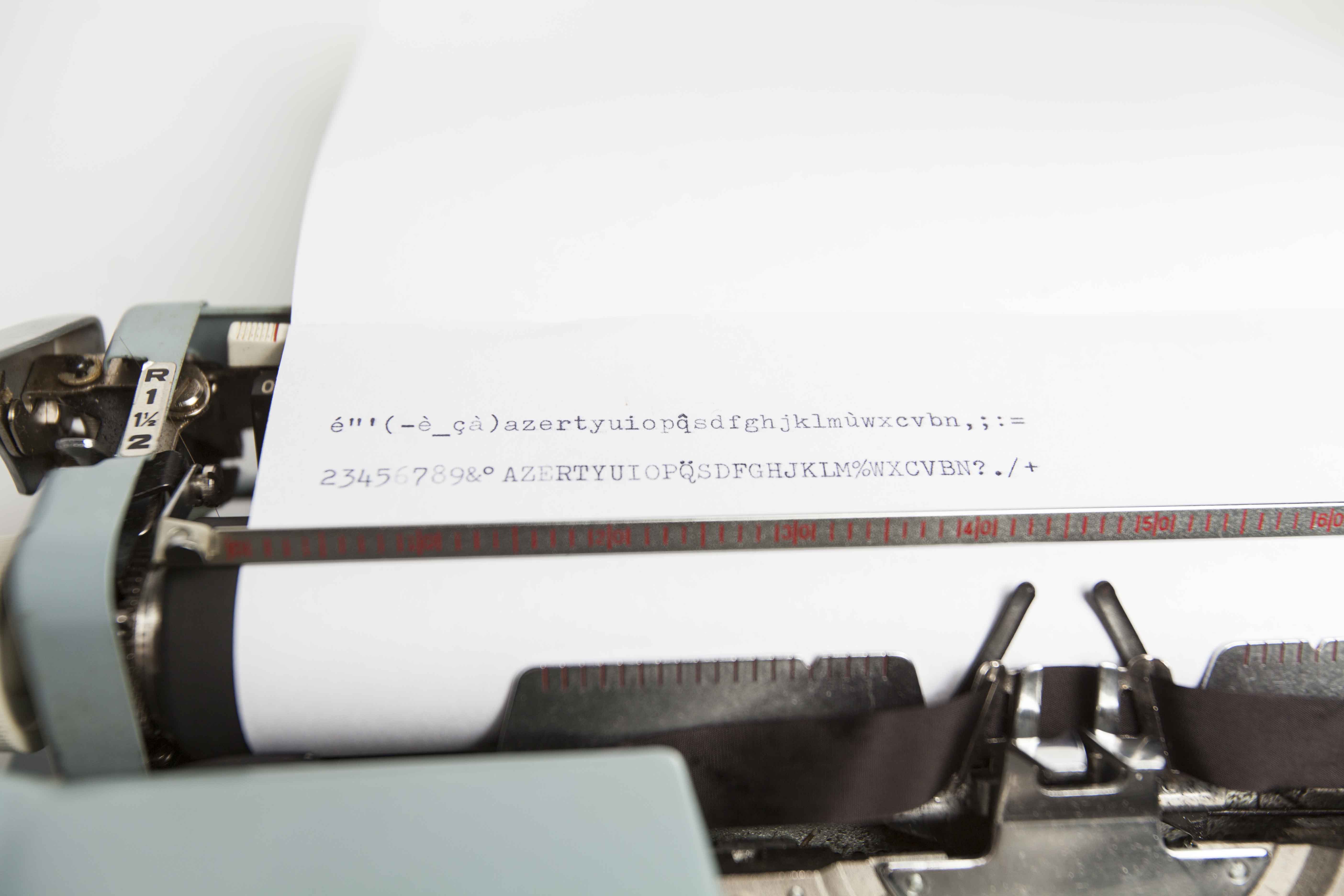 Sky Blue Brother Typewriter from 1980