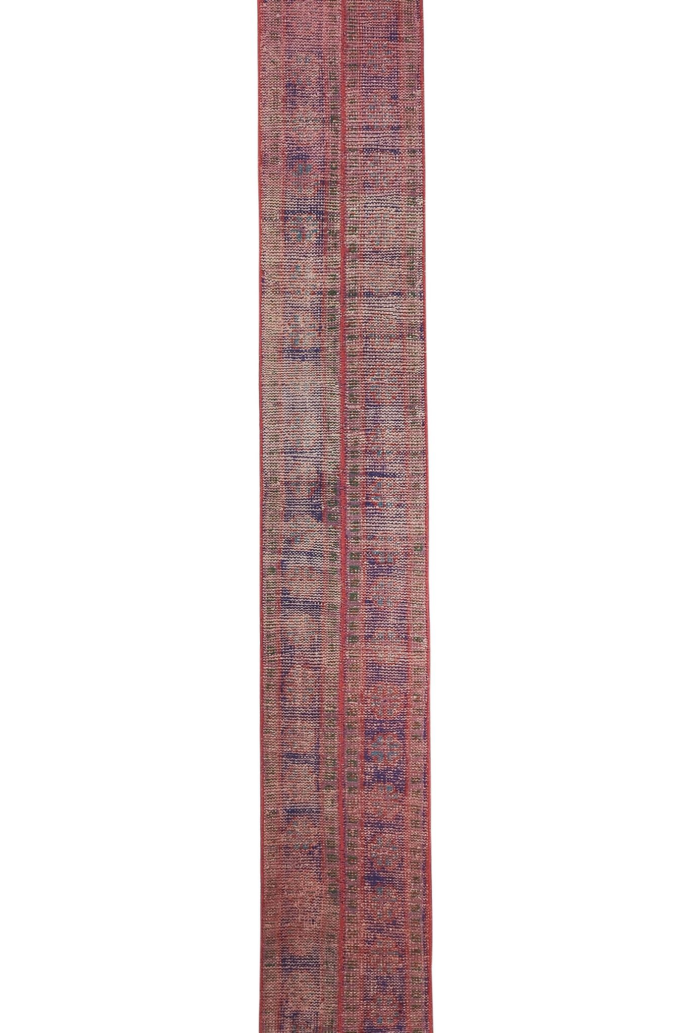 Tapis vintage turc de oushak tissé à la main 46x373 cm