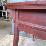 Red lacquered Asian table