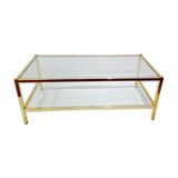 Coffee table glass and metal