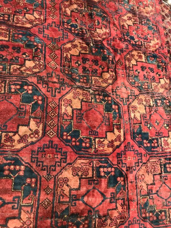 Carpet 19th century former Turkmen Ersari handmade 205 X 288 CM