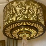 Lustre art déco laiton