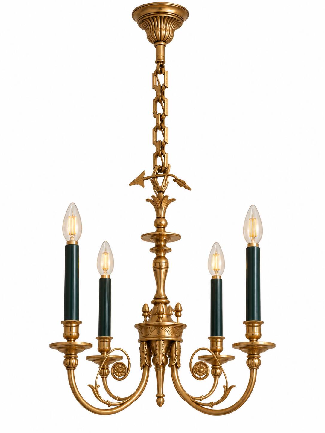 Lustre Directoire 4 branches Lucien Gau