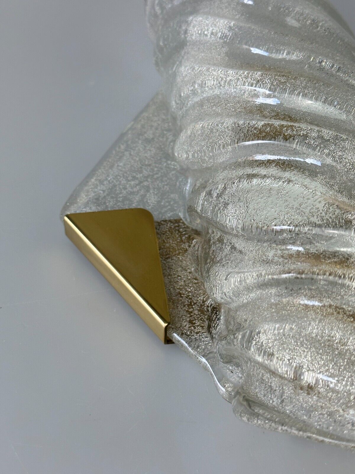 Xl 60s 70s wall lamp wall sconce kaiser lights brass glass space age
