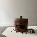 Box pot from La Colombe Pottery in Vallauris style glazed stoneware ceramic