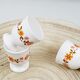 Lot de 3 coquetiers vintage motifs fleurs oranges