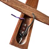 Scandinavian teak and perspex wall light