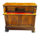 Antique drop-leaf secretary in walnut – Louis-Philippe period (19th century)